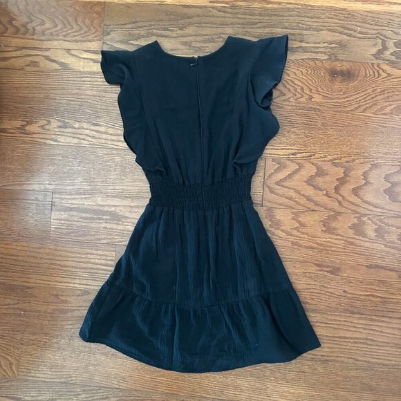 Show Me Your Mumu Adella Mini Dress Ruffle Sleeve V Neck Size XS Tiered Smocked - Picture 12 of 14